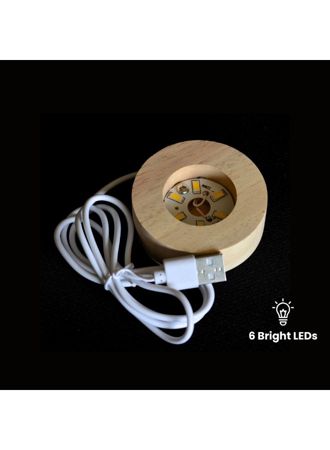 3D Galaxy Crystal Ball with LED Stand – 60mm Glass Space Sphere Night Light - Image 4